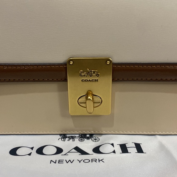 Coach Hutton Colorblock Leather Shoulder Bag - Picture 6 of 13